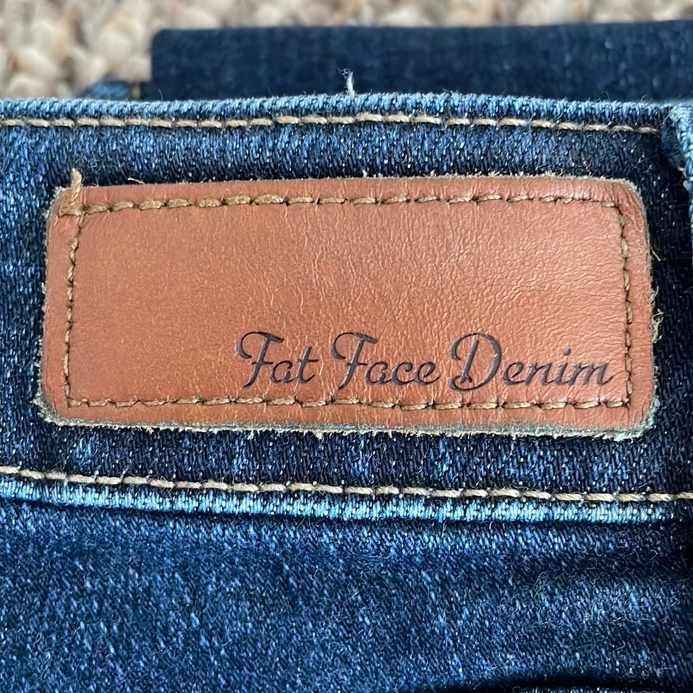Fat Face Denim Slim Straight Jean - Size 2 Regular